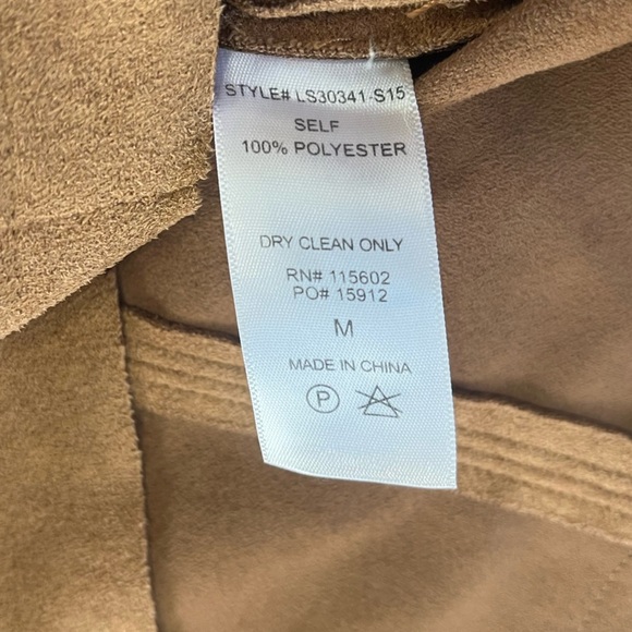 Lush Microsuede Button Front Mini Skirt Brown / Tan Size Medium - Picture 6 of 8